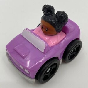 Fisher-Price Little People Wheelies Purple Convertible Girl Figure Tessa, Pink